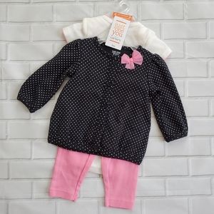 Just one you 3 month baby girl outfit new